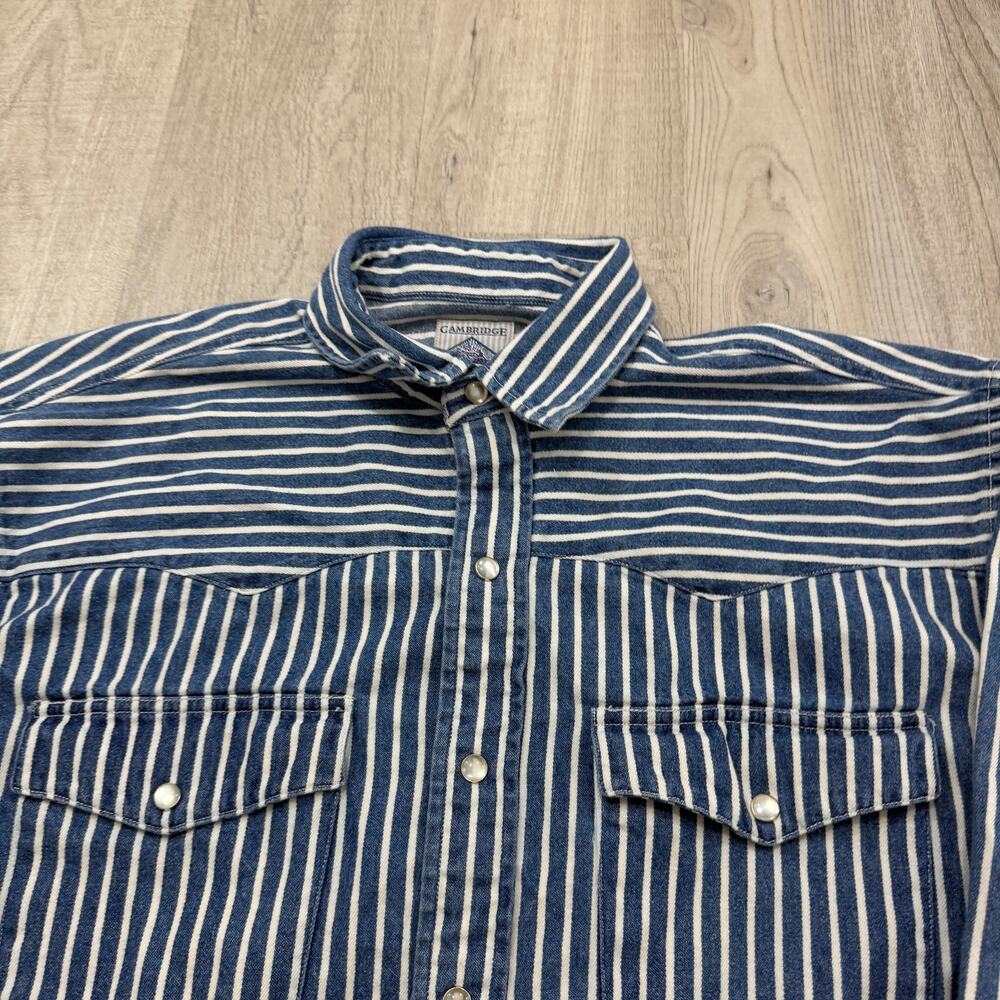 Vintage Cambridge Classics Snap Button Shirt Men'… - image 3